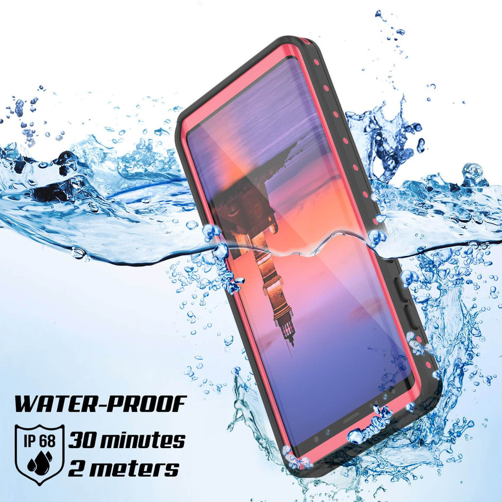 Galaxy Note 9 Waterproof Case PunkCase StudStar Pink Thin 6.6ft Underwater Shock/Snow Proof (Color in image: white)