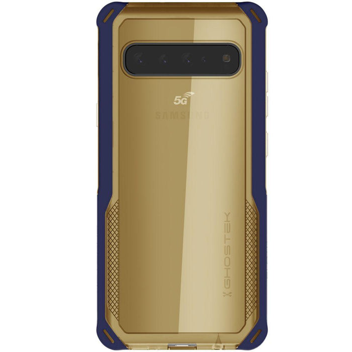 CLOAK 4 for Galaxy S10 5G Shockproof Hybrid Case [Blue-Gold] 