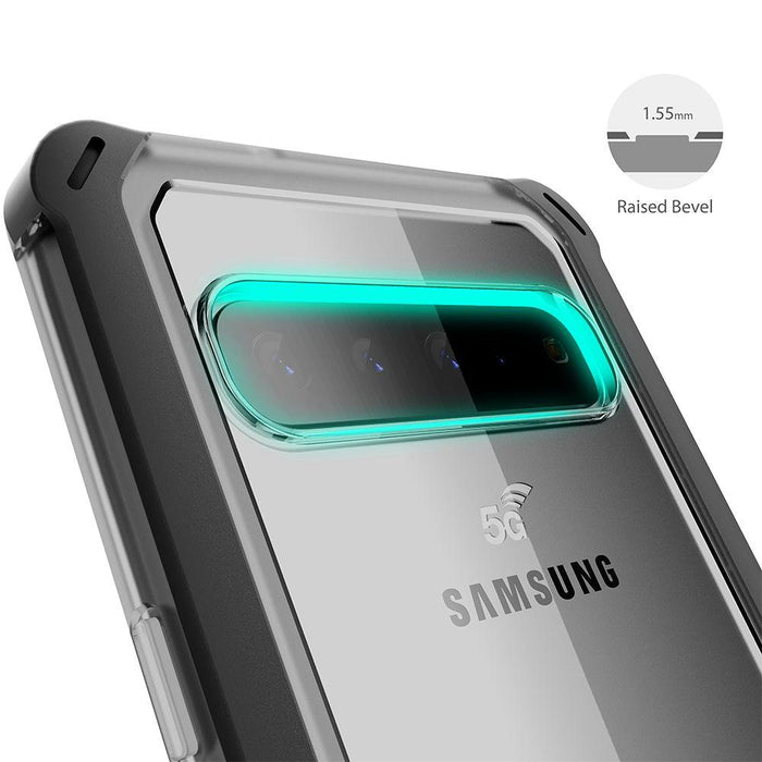 CLOAK 4 for Galaxy S10 5G Shockproof Hybrid Case [Black] (Color in image: Blue-Gold)