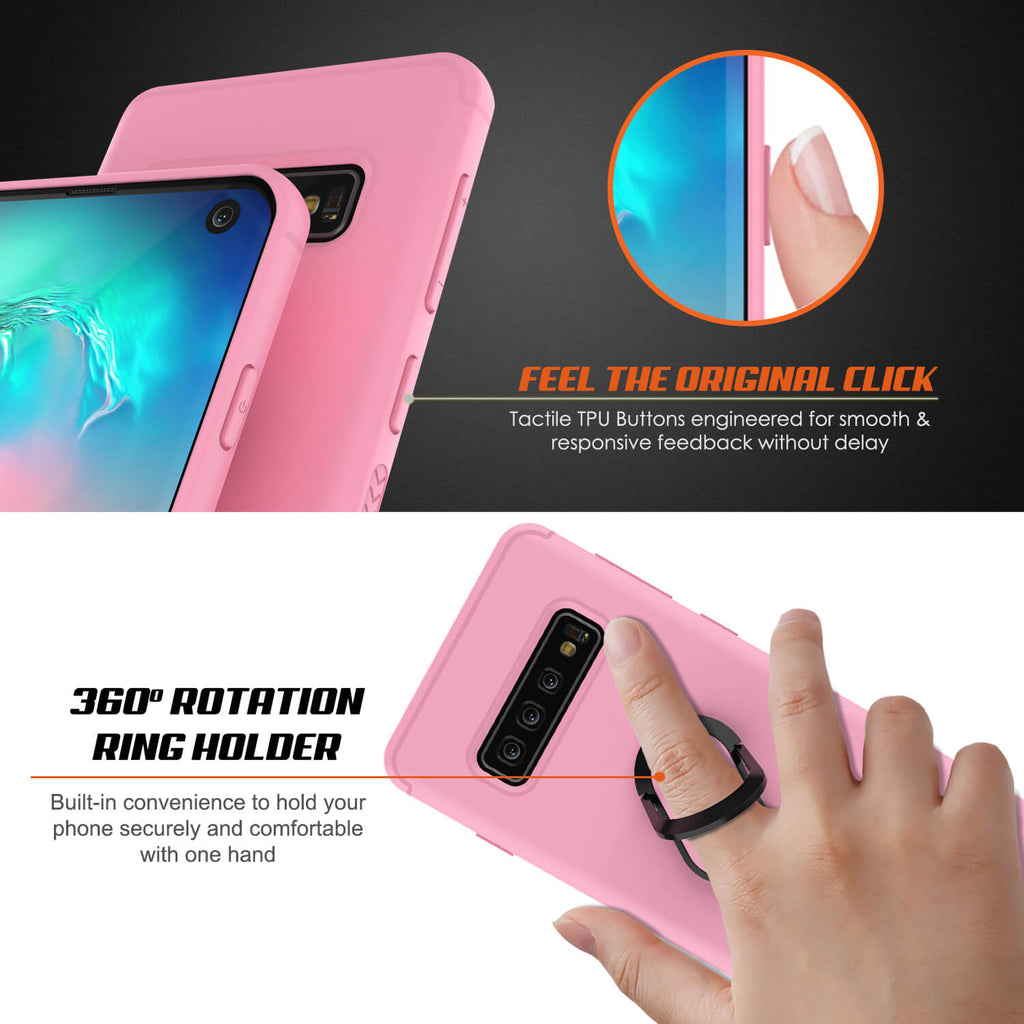 Galaxy S10 Case, Punkcase Magnetix Protective TPU Cover W/ Kickstand, Sceen Protector[Pink] (Color in image: blue)