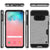 Galaxy S10 Lite Case, PUNKcase [SLOT Series] [Slim Fit] Dual-Layer Armor Cover w/Integrated Anti-Shock System, Credit Card Slot [Silver]