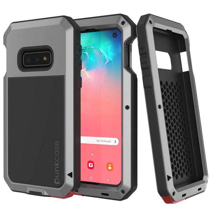 Galaxy S10 Lite Metal Case, Heavy Duty Military Grade Rugged Armor Cover [Silver]