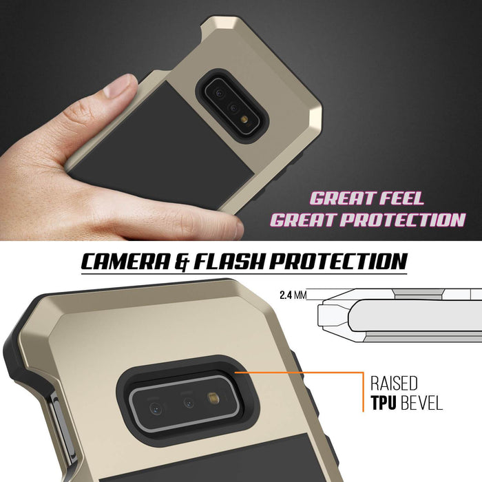 Galaxy S10 Lite Metal Case, Heavy Duty Military Grade Rugged Armor Cover [Gold]