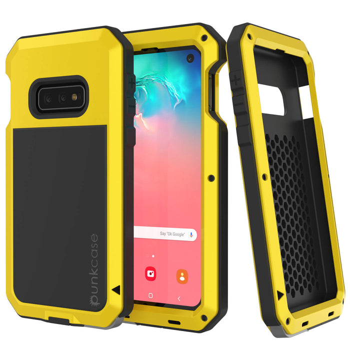 Galaxy S10+ Plus Metal Case, Heavy Duty Military Grade Rugged Armor Cover [Neon] (Color in image: Neon)