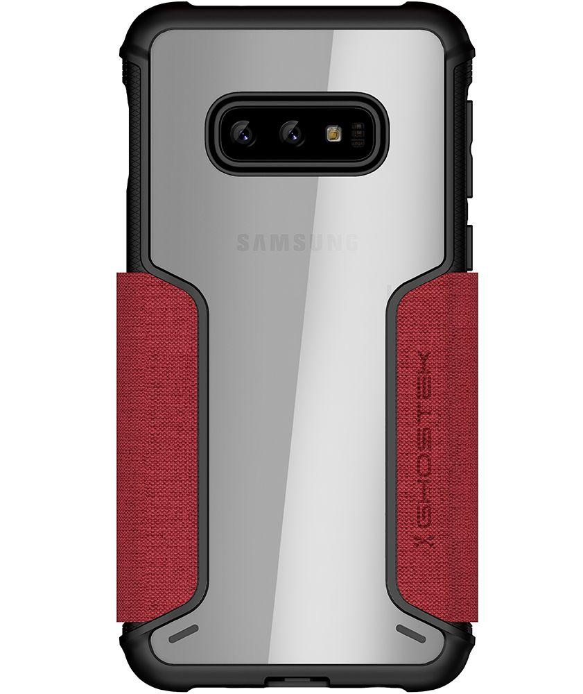 Galaxy S10e Wallet Case | Exec 3 Series [Red] (Color in image: Grey)