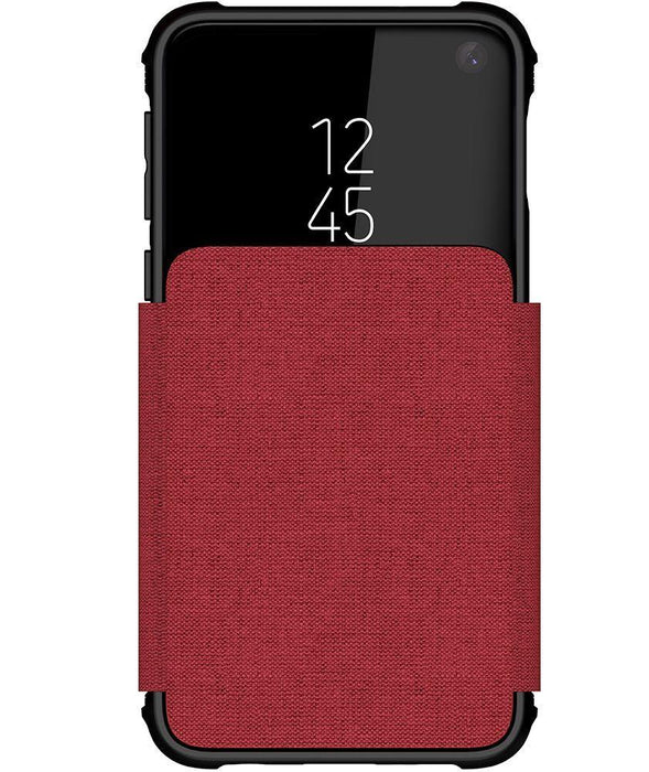 Galaxy S10e Wallet Case | Exec 3 Series [Red] (Color in image: Black)