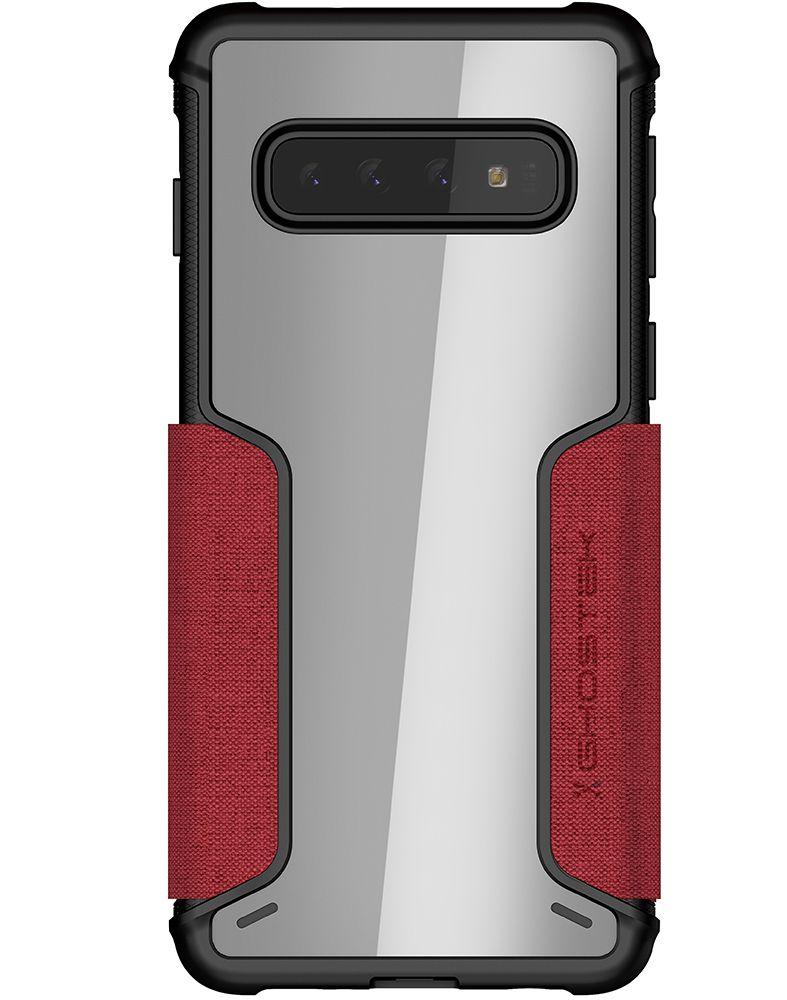 Galaxy S10 Wallet Case | Exec 3 Series [Red] (Color in image: Grey)