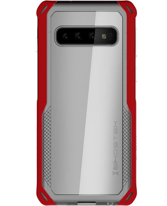 Galaxy S10 Clear Protective Case | Cloak 4 Series [Red]