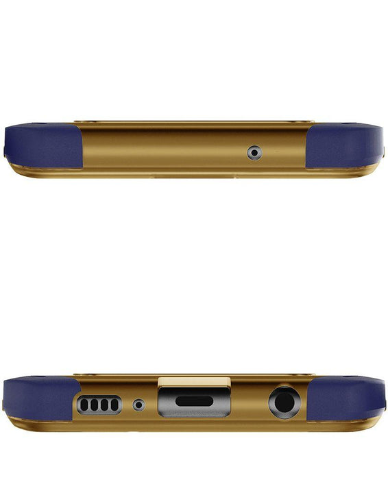 Galaxy S10 Clear Protective Case | Cloak 4 Series [Blue/Gold]