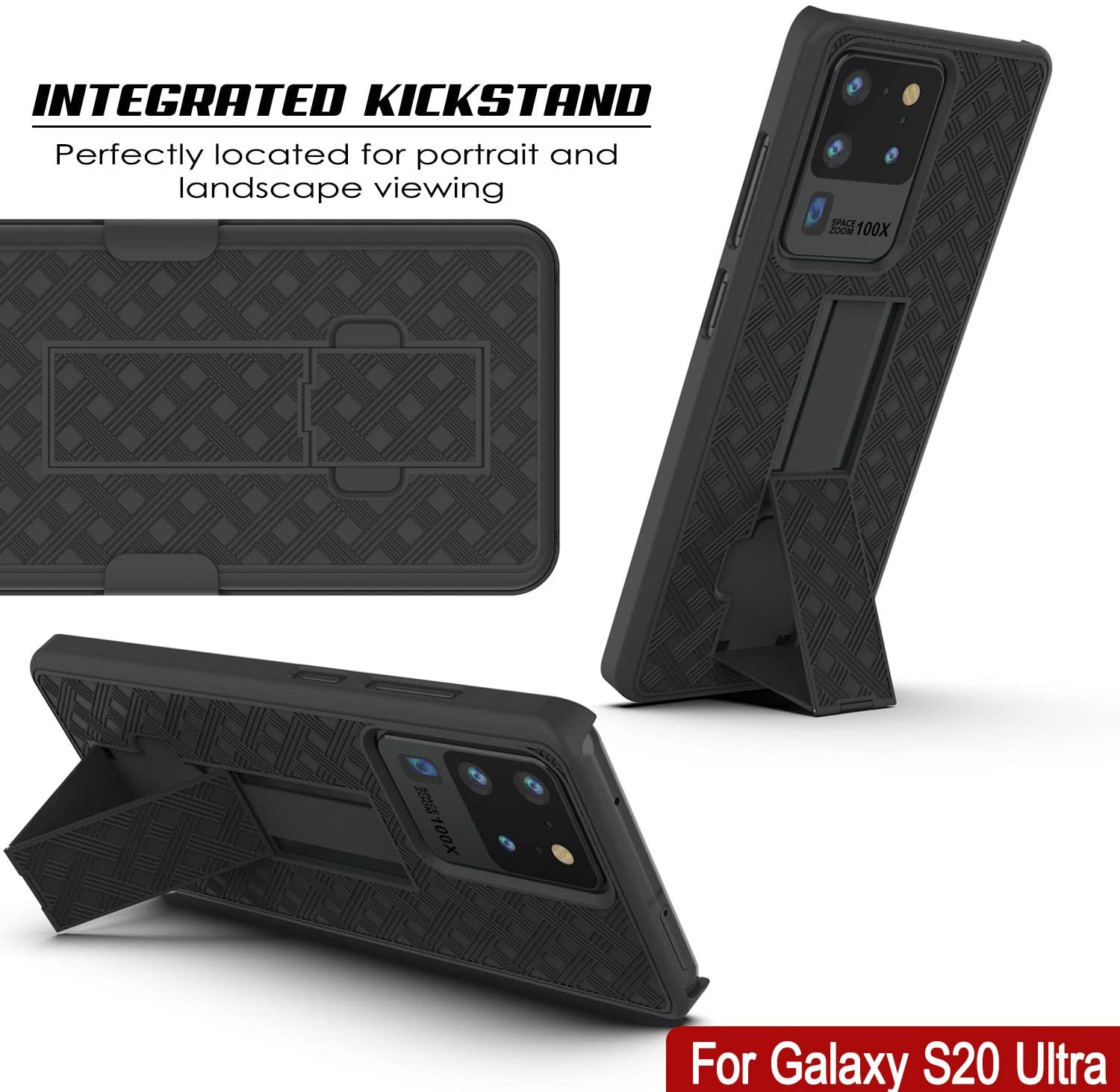 Galaxy S24 Ultra Case, Punkcase Holster Belt Clip With Screen Protector [Yellow]