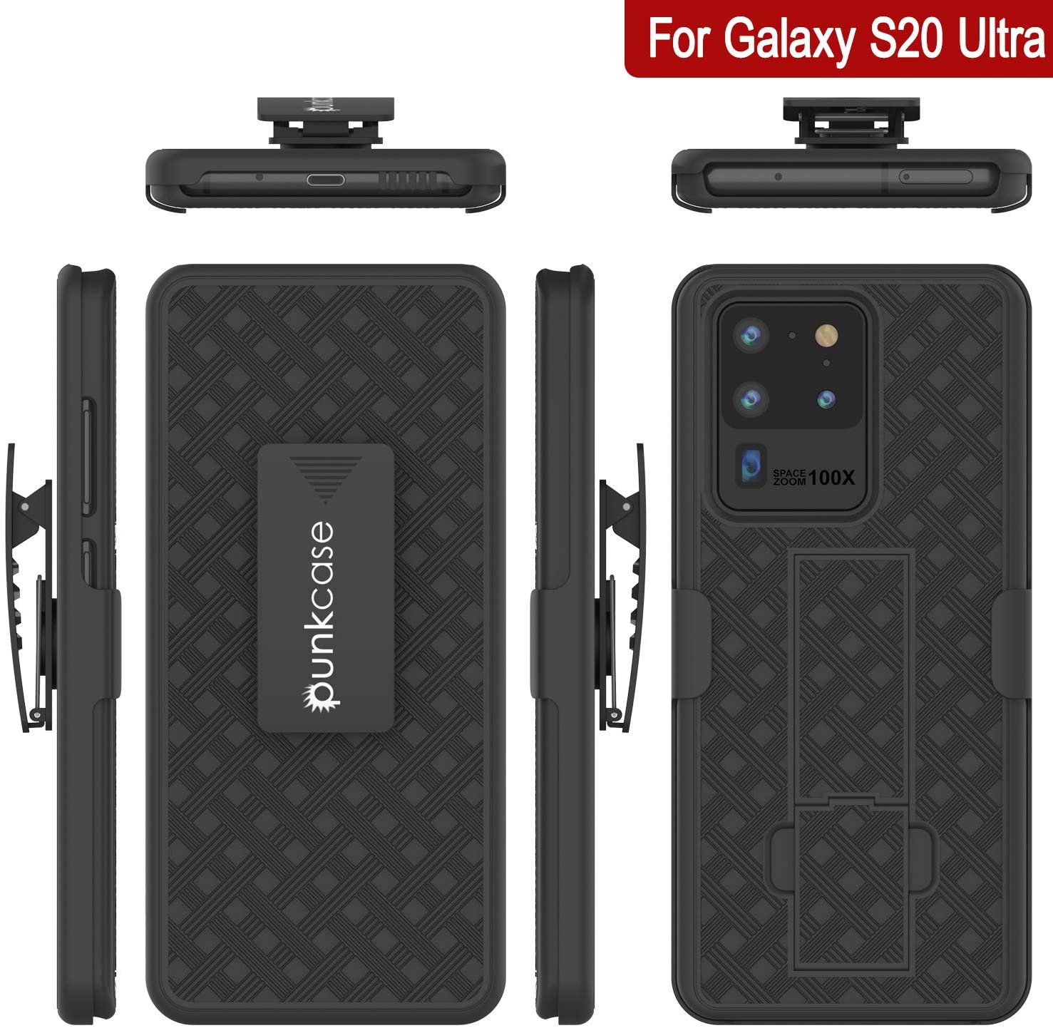 Galaxy S24 Ultra Case, Punkcase Holster Belt Clip With Screen Protector [Yellow]