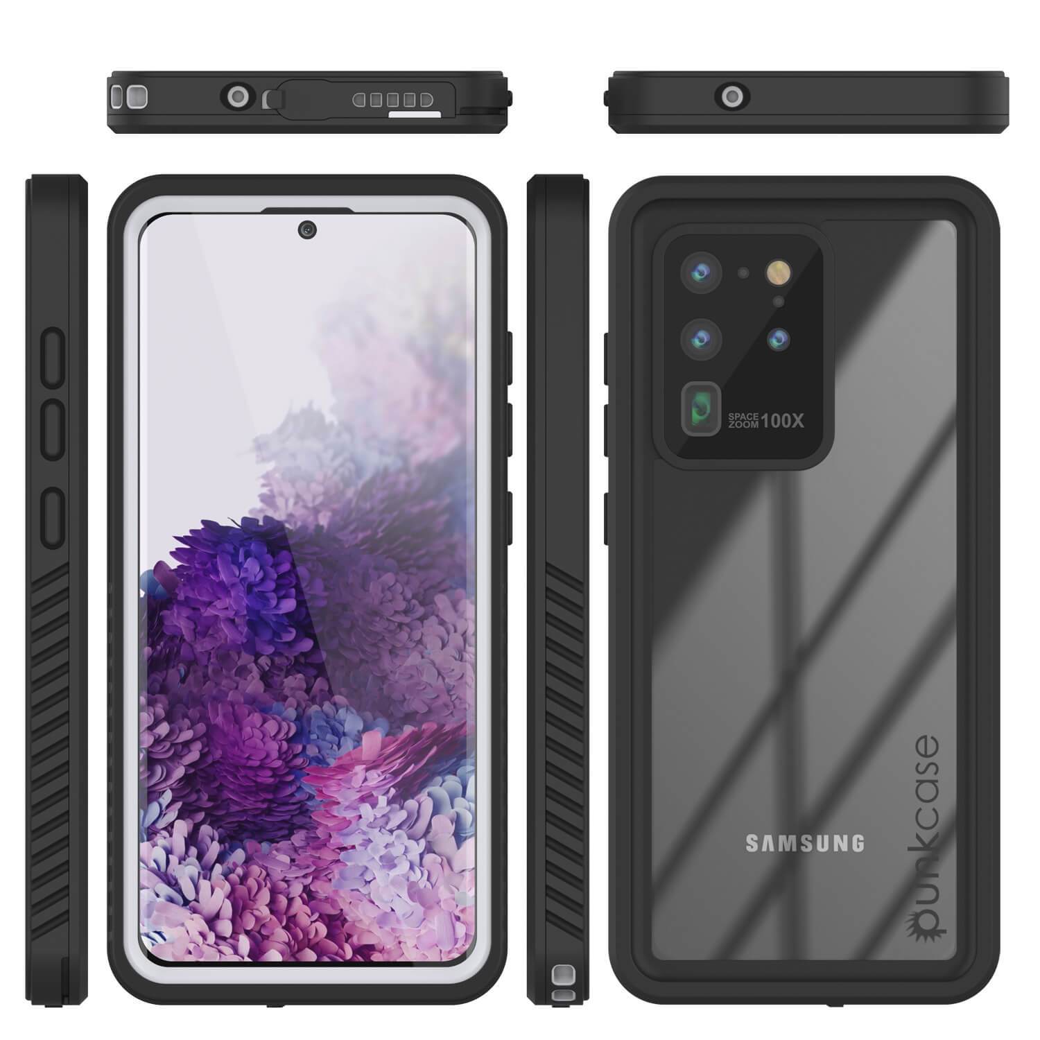 Galaxy S20 Ultra Water/Shock/Snow/dirt proof [Extreme Series] Punkcase Slim Case [White] (Color in image: Red)