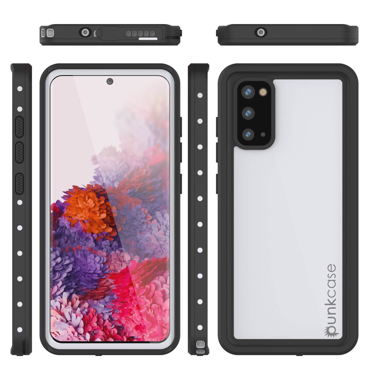 Galaxy S20 Waterproof Case, Punkcase StudStar White Thin 6.6ft Underwater IP68 Shock/Snow Proof (Color in image: purple)