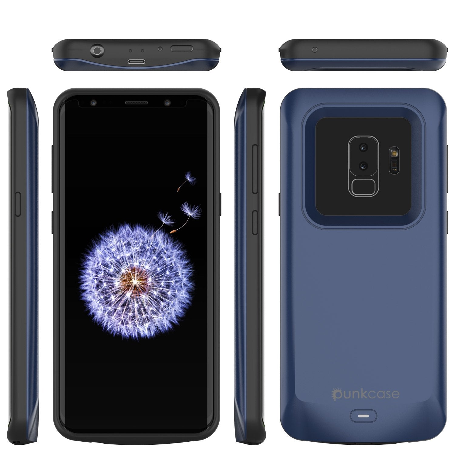 Galaxy S9 PLUS Battery Case, PunkJuice 5000mAH Fast Charging Power Bank Case [Navy]