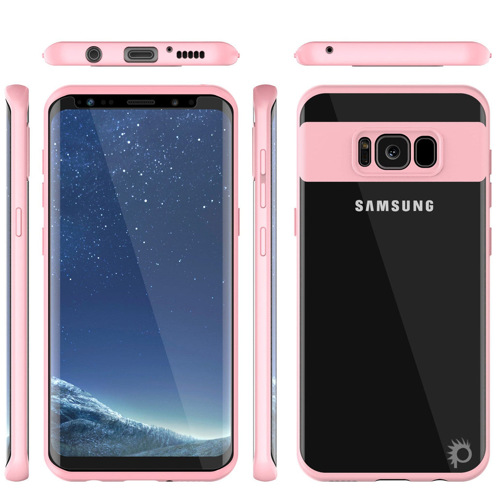 Galaxy S8 Plus Case, Punkcase [MASK Series] [PINK] Full Body Hybrid Dual Layer TPU Cover W/ Protective PUNKSHIELD Screen Protector (Color in image: white)