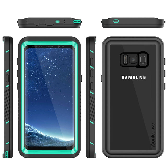 Galaxy S8 PLUS Waterproof Case, Punkcase [Extreme Series] [Slim Fit] [IP68 Certified] [Shockproof] [Snowproof] [Dirproof] Armor Cover W/ Built In Screen Protector for Samsung Galaxy S8+ [Teal] (Color in image: Purple)