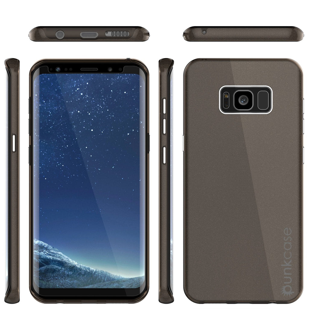 Galaxy S8 Case, Punkcase Galactic 2.0 Series Ultra Slim Protective Armor TPU Cover w/ PunkShield Screen Protector | Lifetime Exchange Warranty | Designed for Samsung Galaxy S8 [Black/grey] (Color in image: gold)