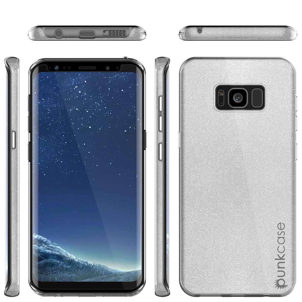 Galaxy S8 Case, Punkcase Galactic 2.0 Series Ultra Slim Protective Armor TPU Cover w/ PunkShield Screen Protector | Lifetime Exchange Warranty | Designed for Samsung Galaxy S8 [Silver] (Color in image: gold)