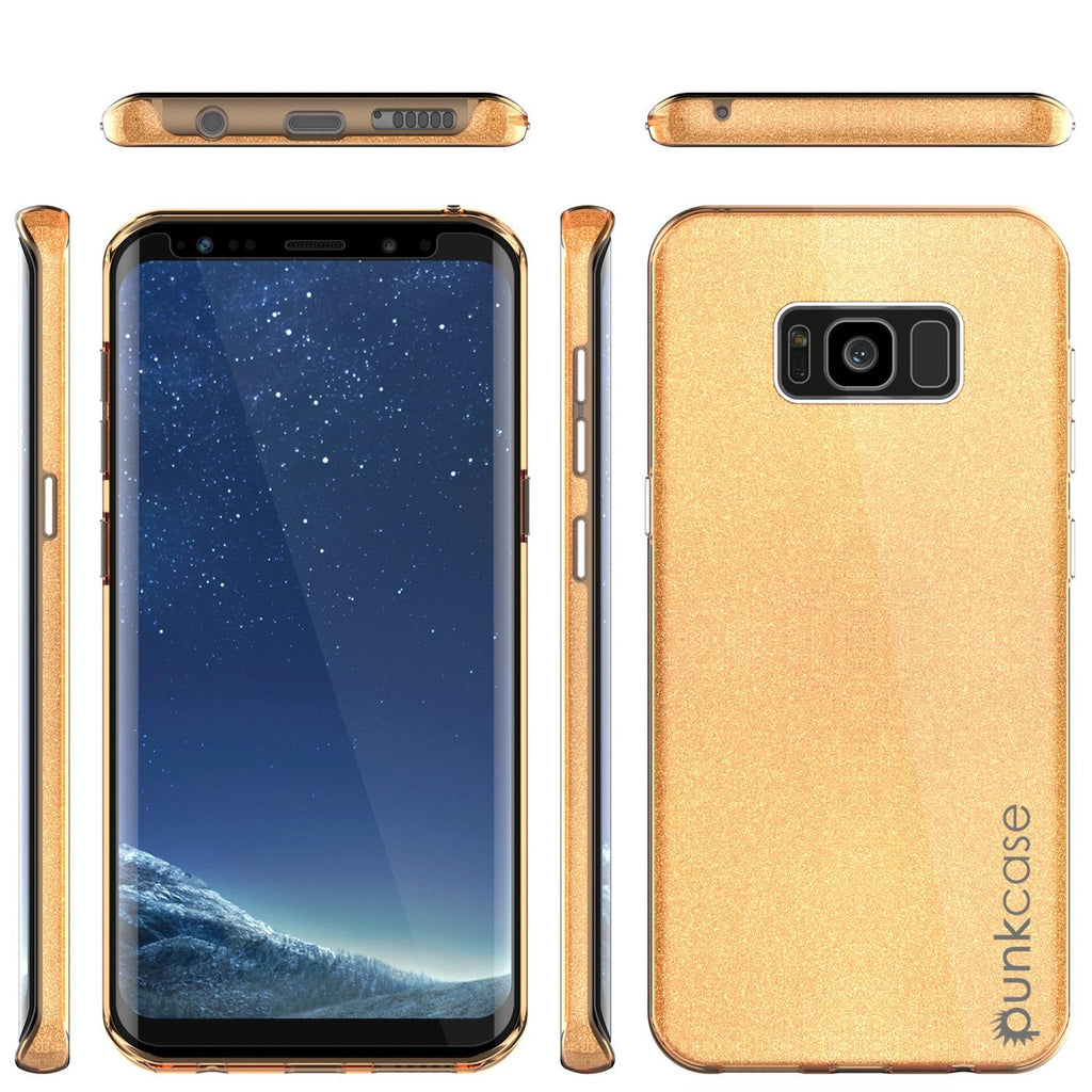 Galaxy S8 Case, Punkcase Galactic 2.0 Series Ultra Slim Protective Armor TPU Cover w/ PunkShield Screen Protector | Lifetime Exchange Warranty | Designed for Samsung Galaxy S8 [Gold] (Color in image: silver)