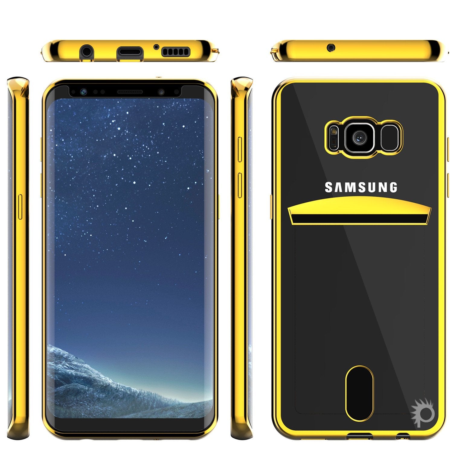 Galaxy S8 Plus Case, PUNKCASEÂ® LUCID Gold Series | Card Slot | SHIELD Screen Protector | Ultra fit