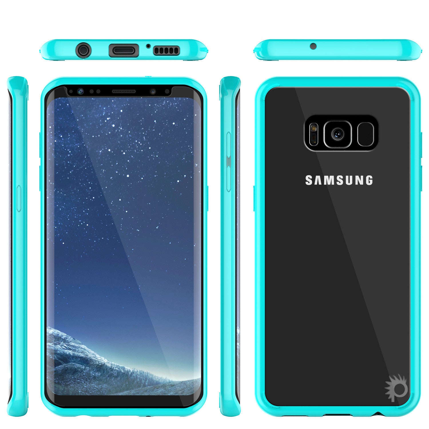 S8 Plus Case Punkcase® LUCID 2.0 Teal Series w/ PUNK SHIELD Screen Protector | Ultra Fit (Color in image: black)