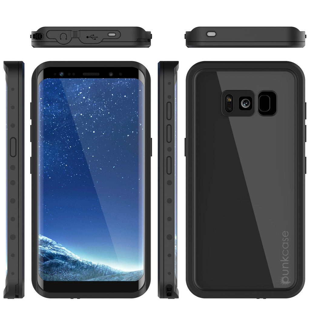 Galaxy S8 Waterproof Case PunkCase StudStar Black Thin 6.6ft Underwater IP68 Shock/Snow Proof (Color in image: light blue)