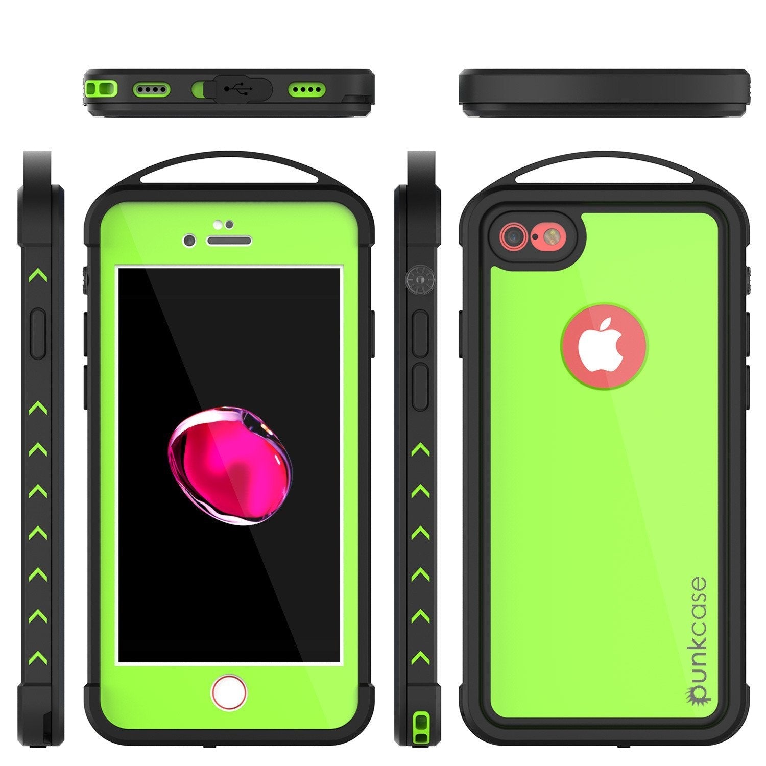 iPhone 8 Waterproof Case, Punkcase ALPINE Series, Light Green | Heavy Duty Armor Cover (Color in image: white)