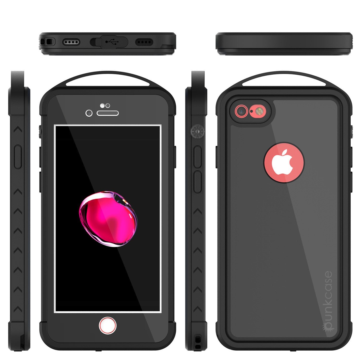 iPhone 7 Waterproof Case, Punkcase ALPINE Series, Black | Heavy Duty Armor Cover (Color in image: white)