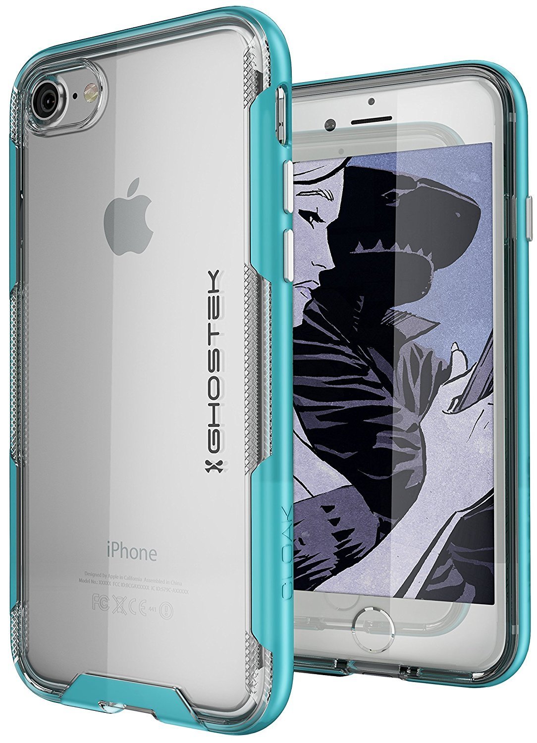 iPhone 8 Case, Ghostek Cloak 3 Series Case for iPhone 8 Case Clear Protective Case [TEAL]