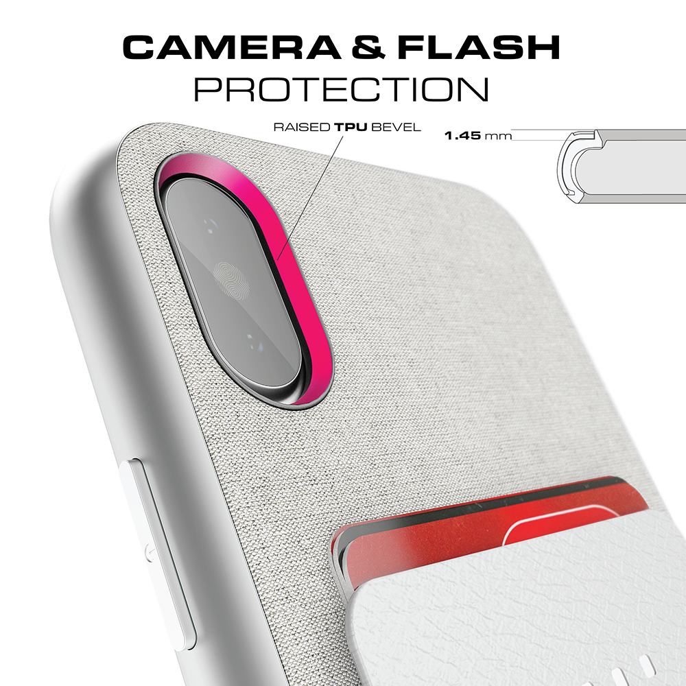 iPhone 7 Case, Ghostek Exec 2 Series for iPhone 7 Protective Wallet Case [BLACK] (Color in image: Silver)
