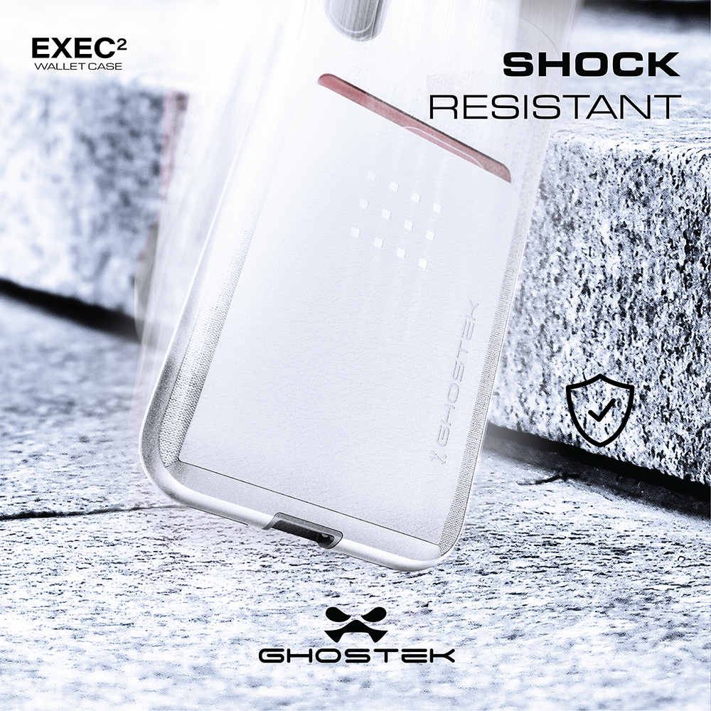 iPhone 7 Case, Ghostek Exec 2 Series for iPhone 7 Protective Wallet Case [SILVER] 