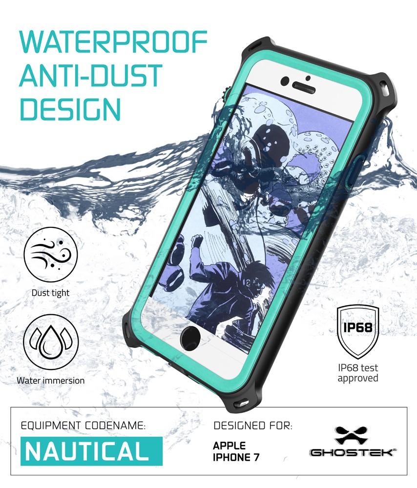 iPhone 7 Case, Ghostek Nautical Series  for iPhone 7 Case | TEAL (Color in image: Black)