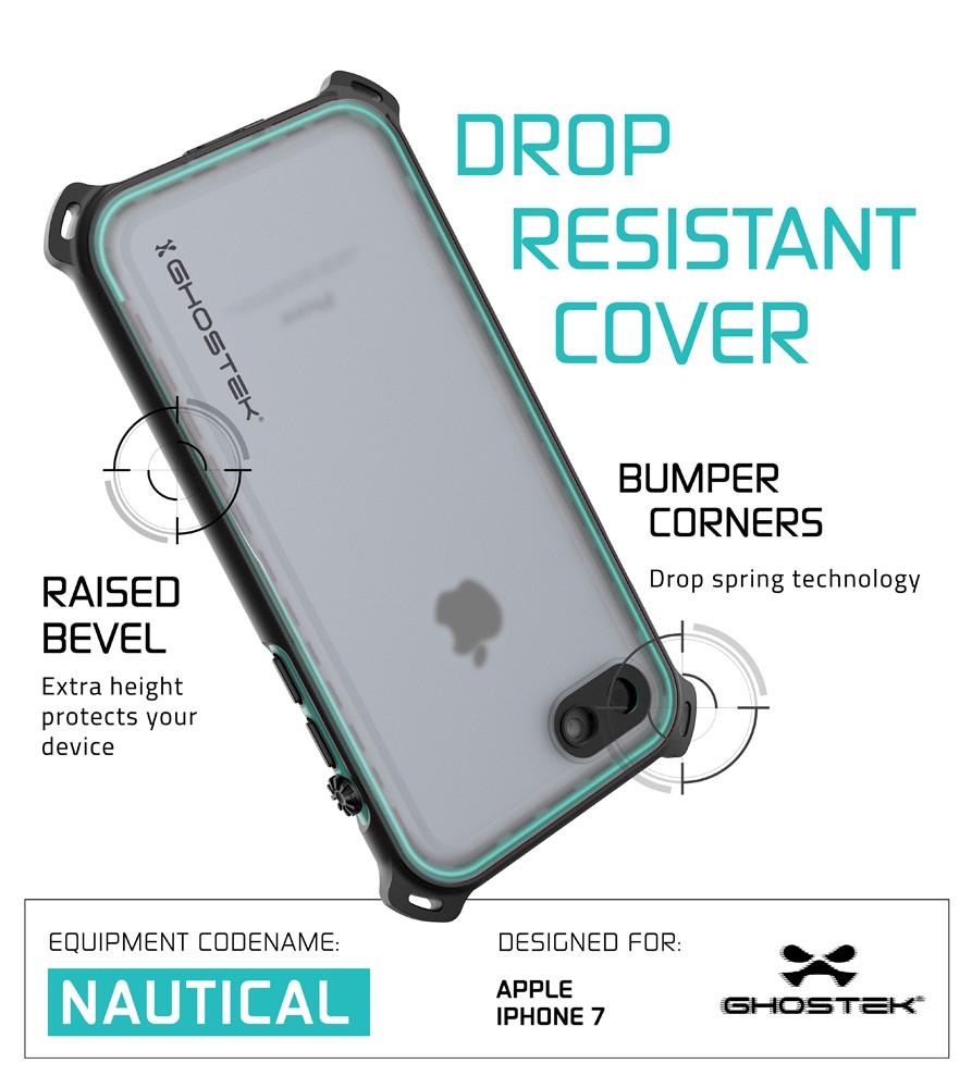 iPhone 7 Case, Ghostek Nautical Series  for iPhone 7 Case | TEAL (Color in image: Pink)