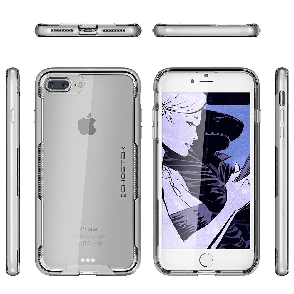 iPhone 8+ Plus Case, Ghostek Cloak 3 Series  for iPhone 8+ Plus  Case [SILVER] (Color in image: Teal)
