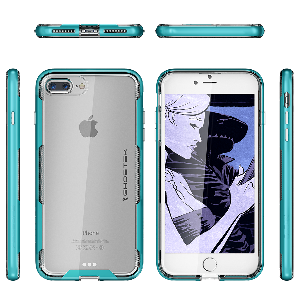 iPhone 8+ Plus Case, Ghostek Cloak 3 Series  for iPhone 8+ Plus  Case [TEAL] (Color in image: Red)