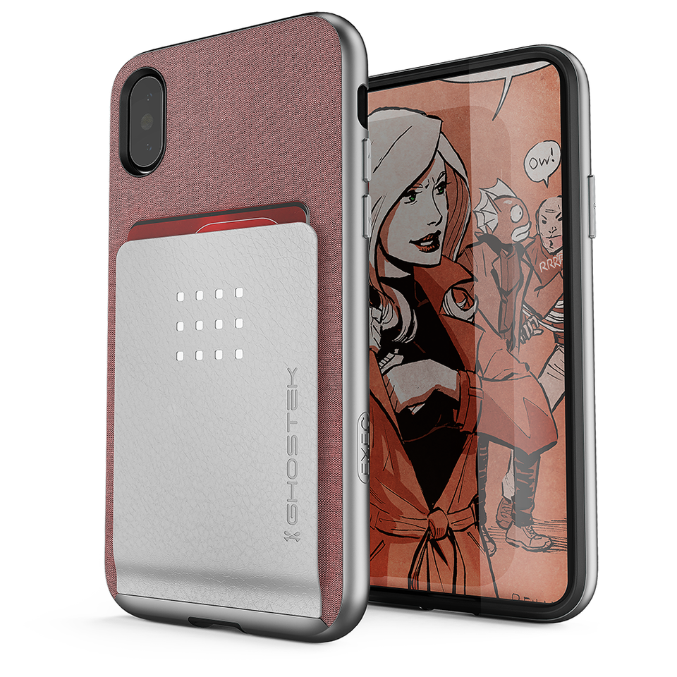 iPhone 7+ Plus Case, Ghostek Exec 2 Series for  iPhone 7+ Plus Protective Wallet Case [ROSE PINK]