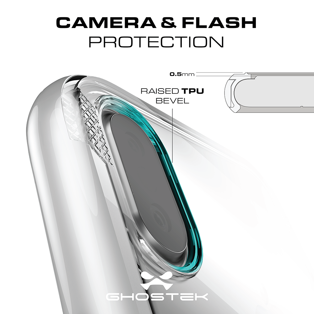 iPhone X Clear Case, Ghostek Cloak 3 Series Military Grade Standard Drop Tested | Slim & Lightweight | Black (Color in image: Silver)