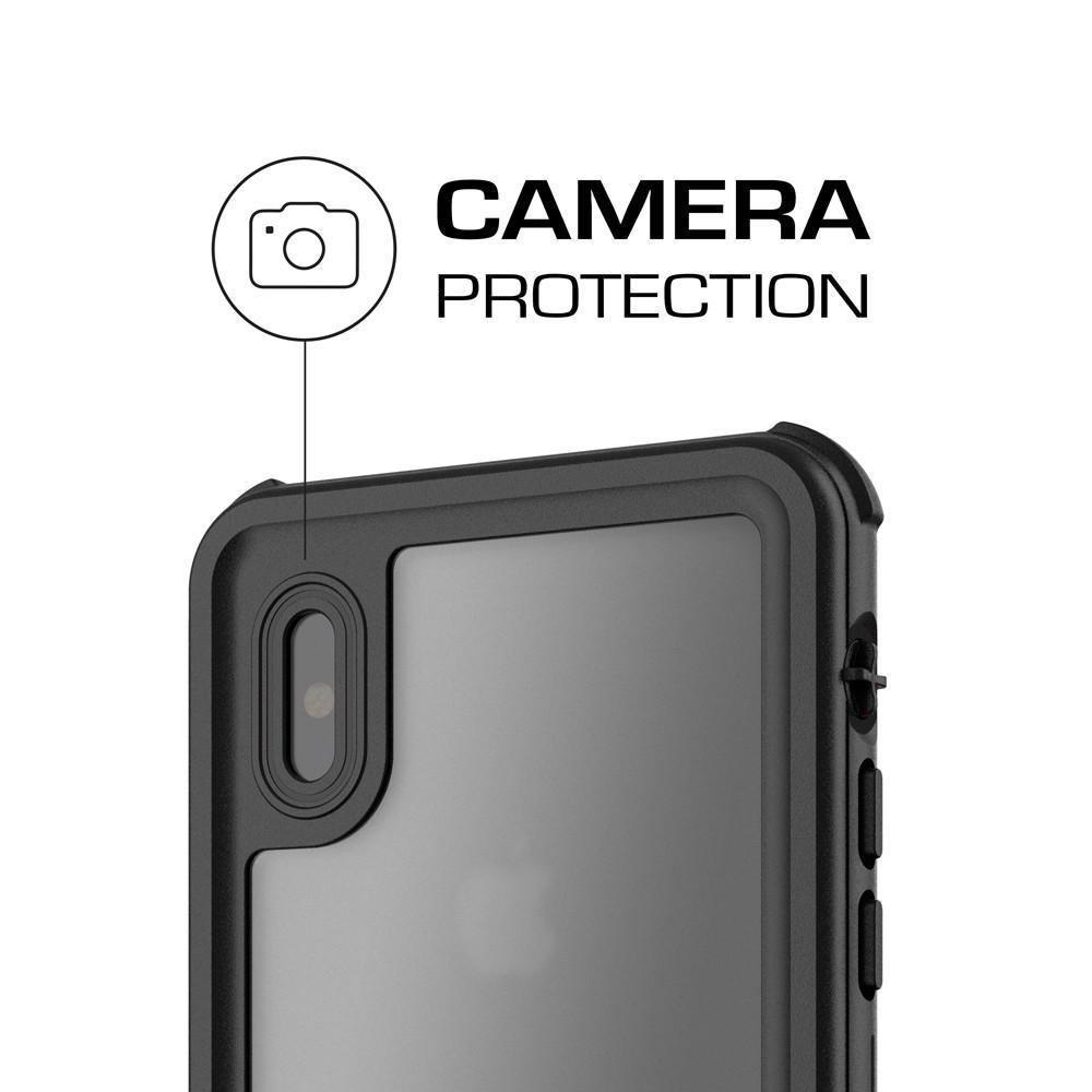 iPhone X Waterproof Case, Ghostek Nautical Military Grade Shock & Drop Tested | Face ID Compatible – Retail Packaging | Black 