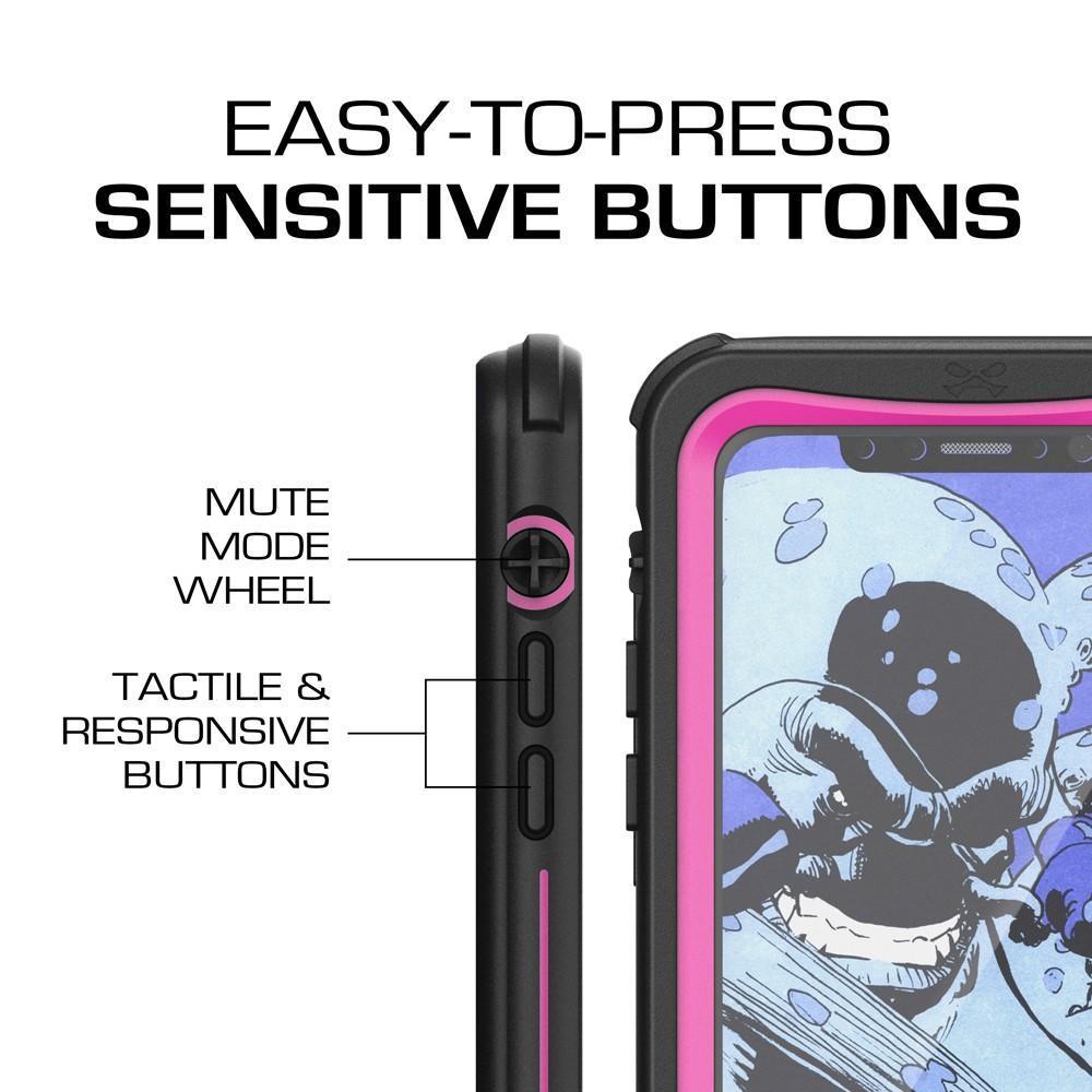 Ghostek Nautical Ultra Slim iPhone X Waterproof Case Fully Sealed Drop Resistant | Swimming Fishing Boating Snorkeling Jet Skiing Sailing Canoeing Kayaking Surfing Scuba Diving | Pink 