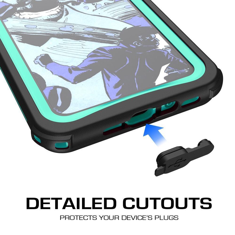 iPhone X Waterproof Case, Ghostek Nautical Series Extreme Durable Tough Cover | Hybrid Impact Rugged Outdoor Design | Teal (Color in image: Light Green)
