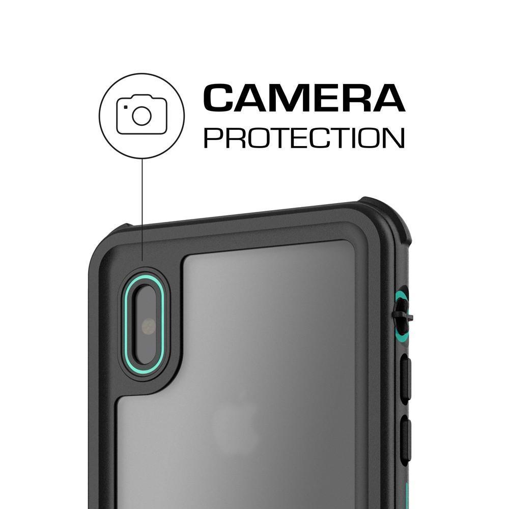 iPhone X Waterproof Case, Ghostek Nautical Series Extreme Durable Tough Cover | Hybrid Impact Rugged Outdoor Design | Teal 