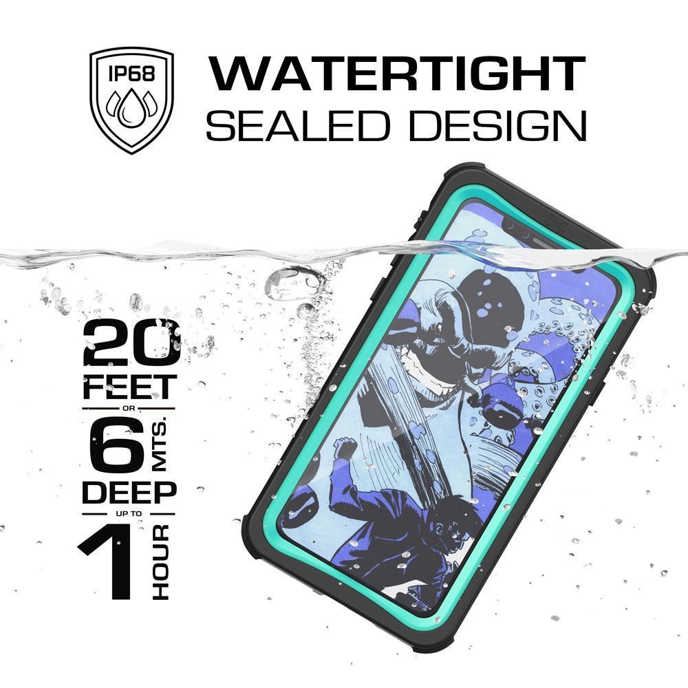 iPhone X Waterproof Case, Ghostek Nautical Series Extreme Durable Tough Cover | Hybrid Impact Rugged Outdoor Design | Teal 