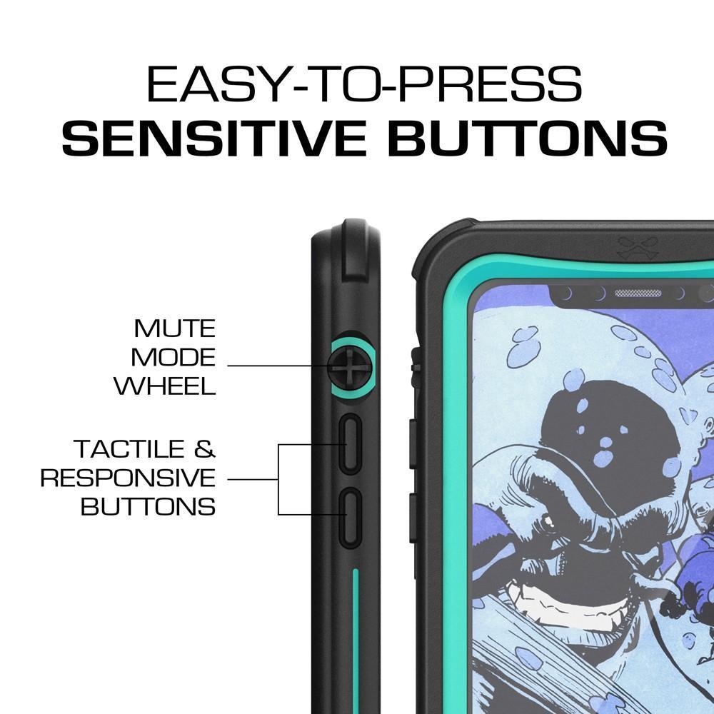 iPhone X Waterproof Case, Ghostek Nautical Series Extreme Durable Tough Cover | Hybrid Impact Rugged Outdoor Design | Teal 
