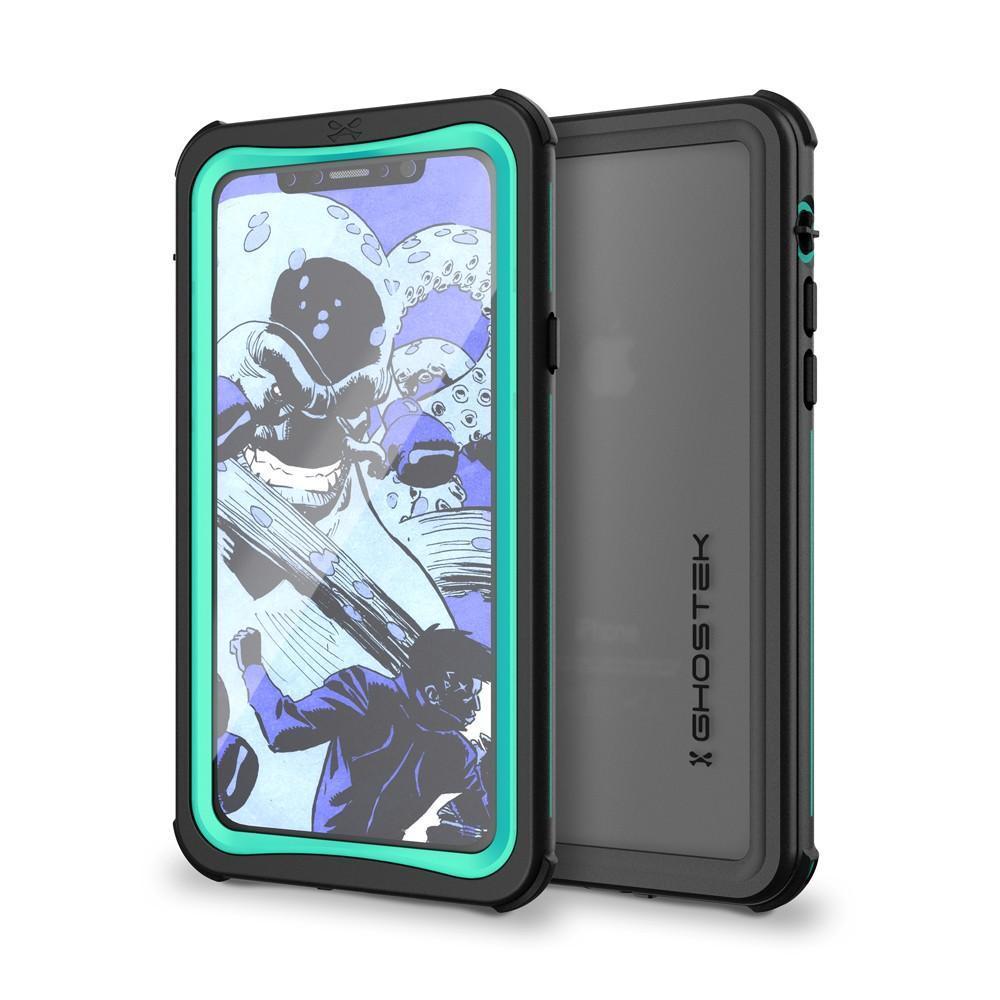 iPhone X Waterproof Case, Ghostek Nautical Series Extreme Durable Tough Cover | Hybrid Impact Rugged Outdoor Design | Teal
