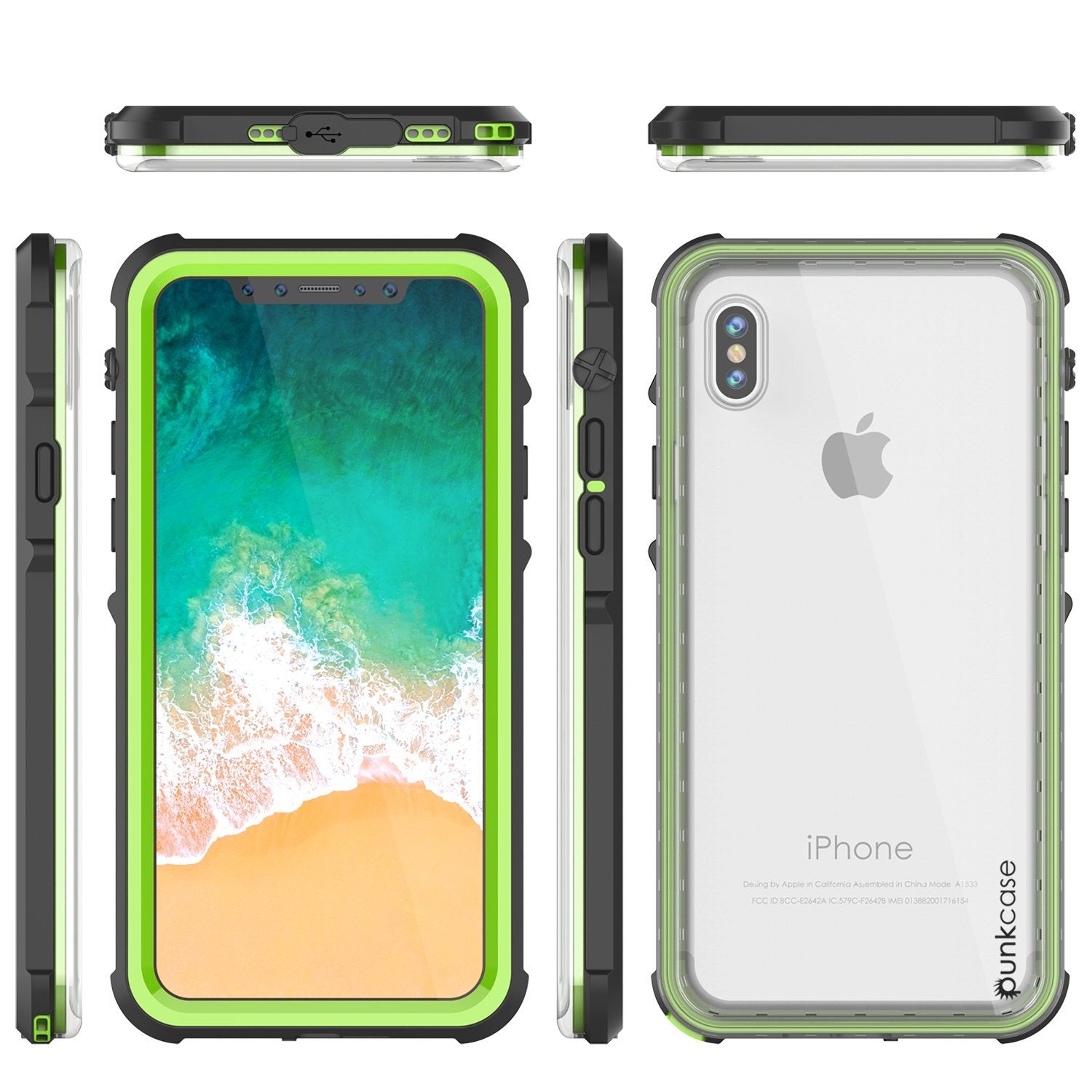 iPhone XS Case, PUNKCase [CRYSTAL SERIES] Protective IP68 Certified Cover [Light Green]