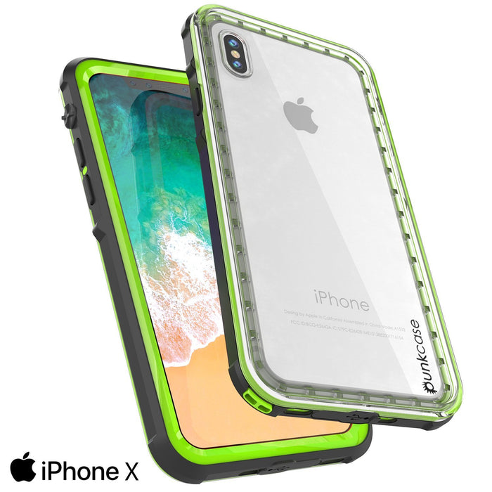 iPhone XS Case, PUNKCase [CRYSTAL SERIES] Protective IP68 Certified Cover [Light Green]