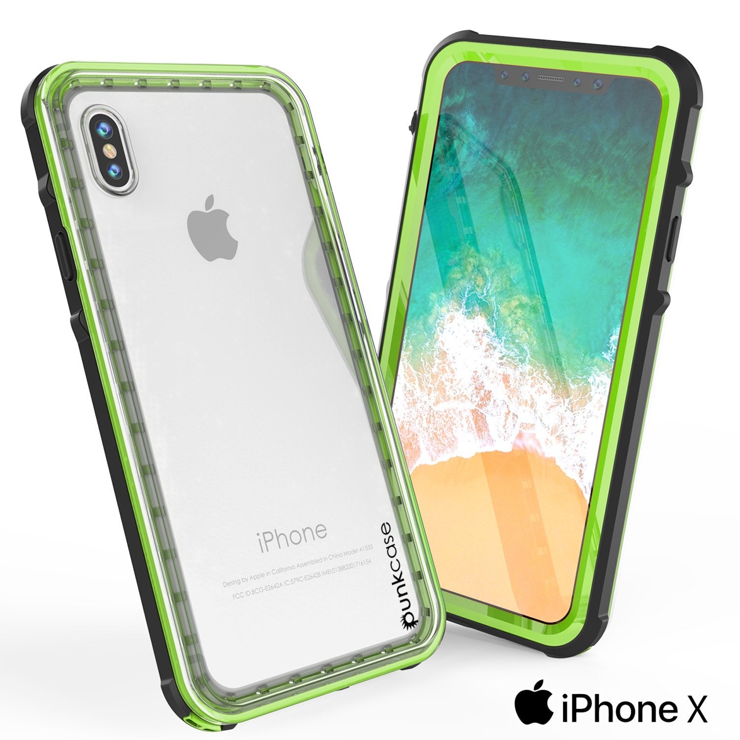 iPhone XS Case, PUNKCase [CRYSTAL SERIES] Protective IP68 Certified Cover [Light Green]