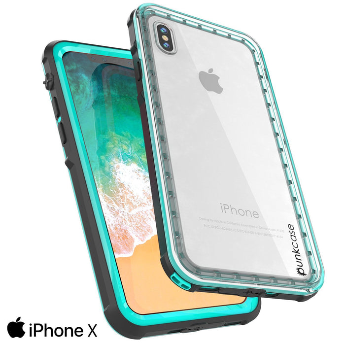 iPhone XS Max Case, PUNKCase [CRYSTAL SERIES] Protective IP68 Certified, Ultra Slim Fit [TEAL]