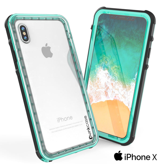 iPhone XS Max Case, PUNKCase [CRYSTAL SERIES] Protective IP68 Certified, Ultra Slim Fit [TEAL]