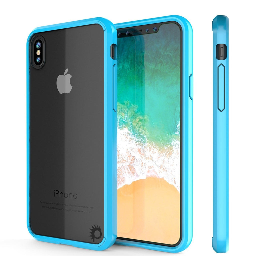 iPhone XS Max Case, PUNKcase [Lucid 2.0 Series] [Slim Fit] Armor Cover [Light-Blue] (Color in image: Light Blue)